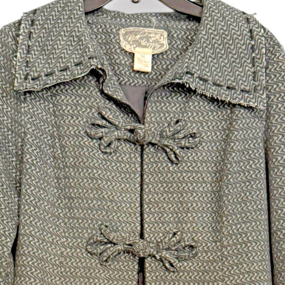 Vtg Anthropologie Nick & Mo WomensWool Coat Retro Ruffle Whimsicore - Picture 6 of 7